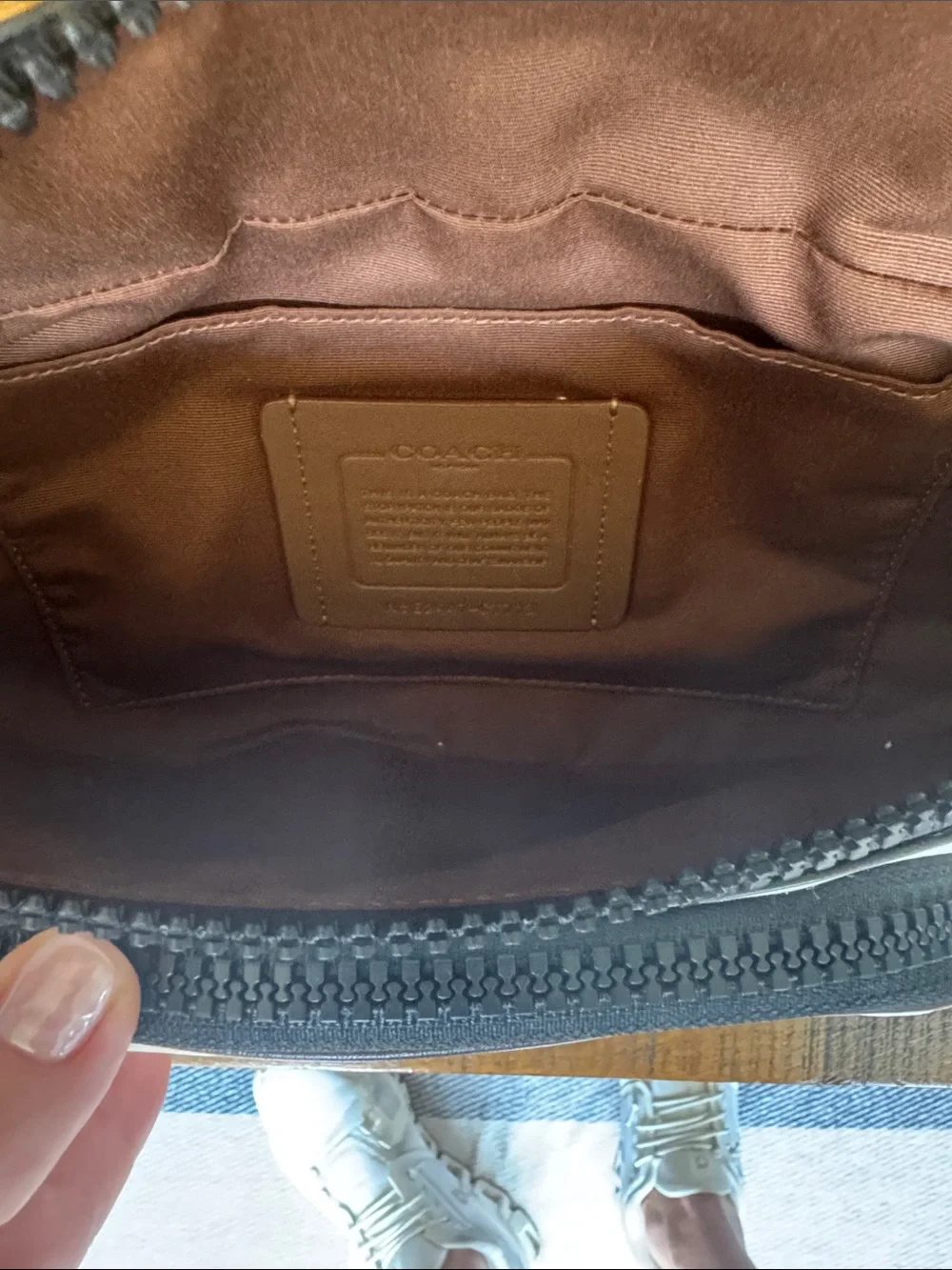 Coach leather belt